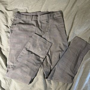 Uniqlo smart ankle two way stretch grey pattern pants